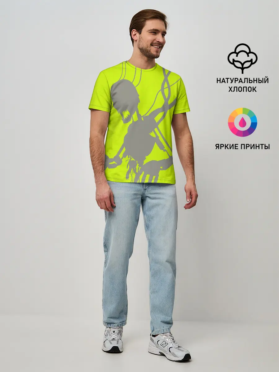 Мужская базовая футболка / Силуэт злого духа