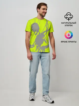 Мужская базовая футболка / Силуэт злого духа