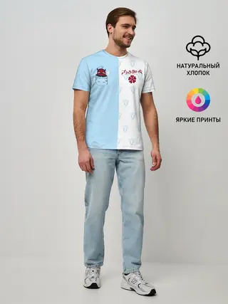 Мужская базовая футболка / Чёрный клевер Неро в кармашке