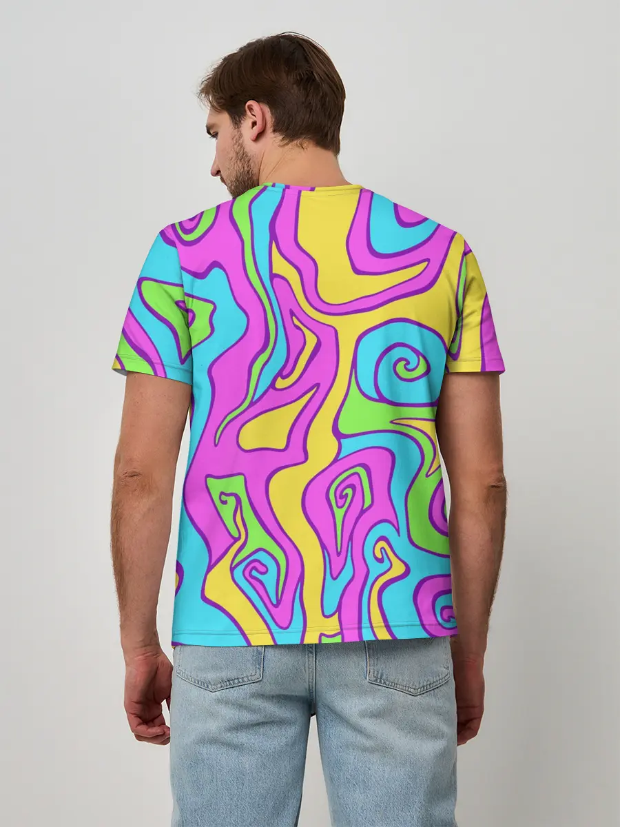 Мужская базовая футболка / Психоделический Франкенштейн