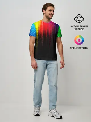 Мужская базовая футболка / КРАСКИ ГРАДИЕНТ