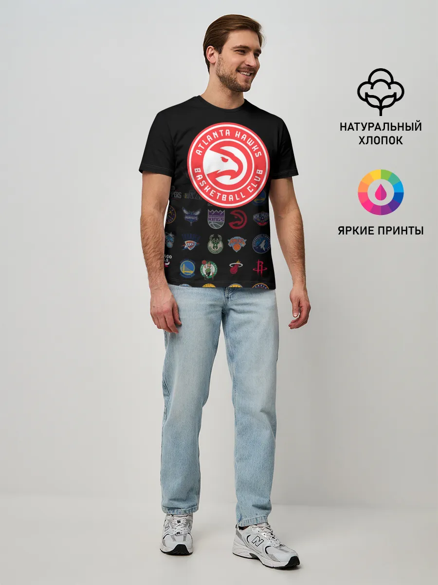 Мужская базовая футболка / Atlanta Hawks