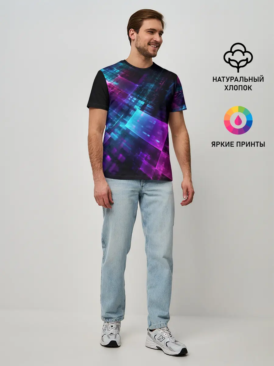 Мужская базовая футболка / НЕОНОВАЯ АБСТРАКЦИЯ