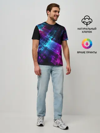 Мужская базовая футболка / НЕОНОВАЯ АБСТРАКЦИЯ