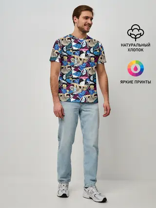 Мужская базовая футболка / Ленивцы и Лемуры