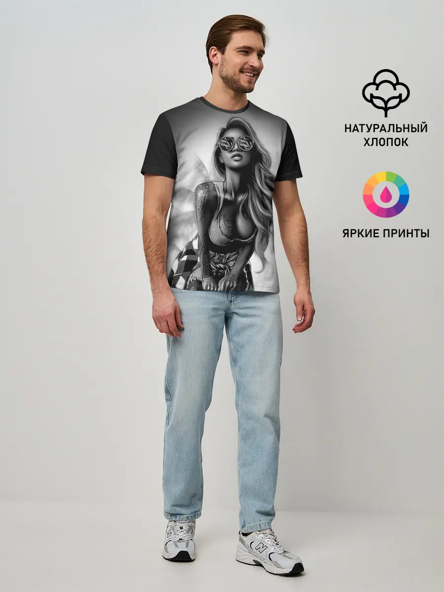 Мужская базовая футболка / Trap girl