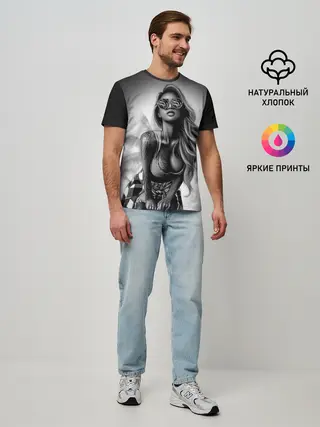 Мужская базовая футболка / Trap girl