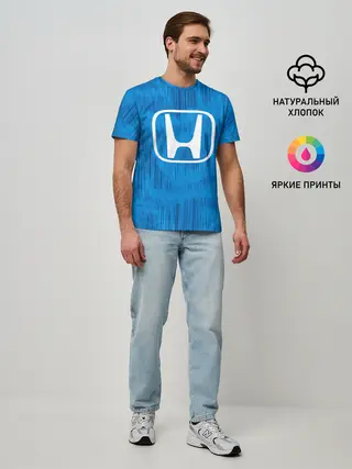 Мужская базовая футболка / Honda sport color