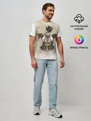 Мужская базовая футболка / Стимпанк Девушка