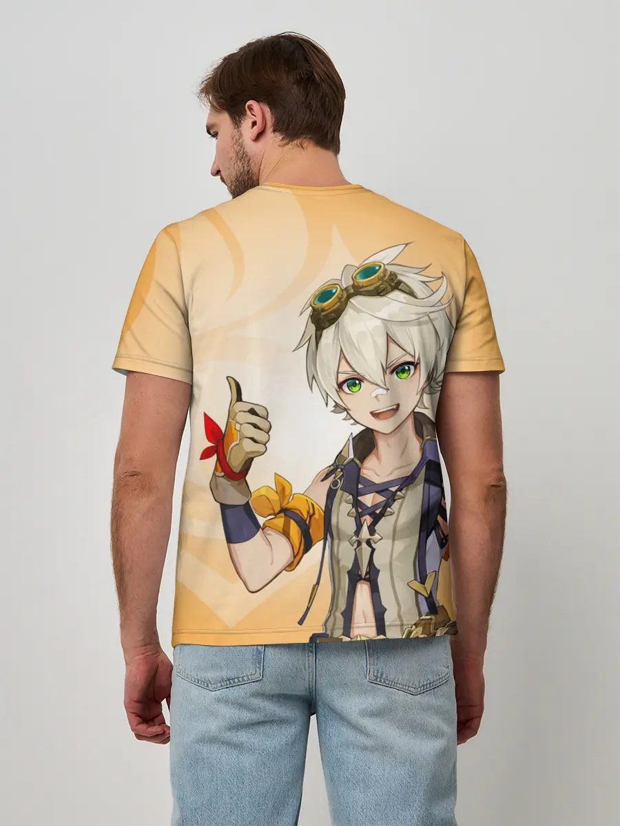 Мужская базовая футболка / GENSHIN IMPACT, БЕННЕТ