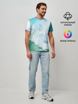 Мужская базовая футболка / Волны | Океан