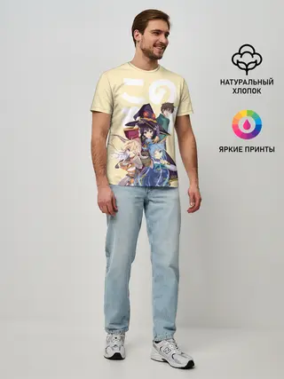 Мужская базовая футболка / KonoSuba девочки вместе