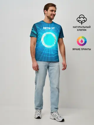 Мужская базовая футболка / Detroit: Вecome Human