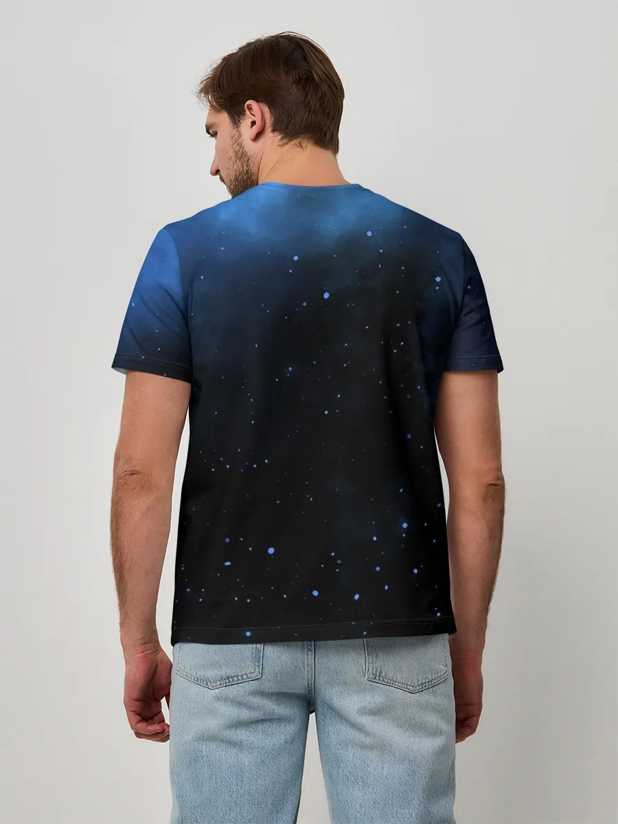 Мужская базовая футболка / Космический кот