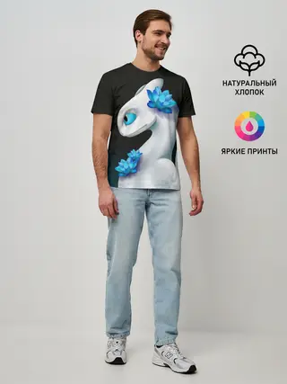Мужская базовая футболка / Как приручить дракона