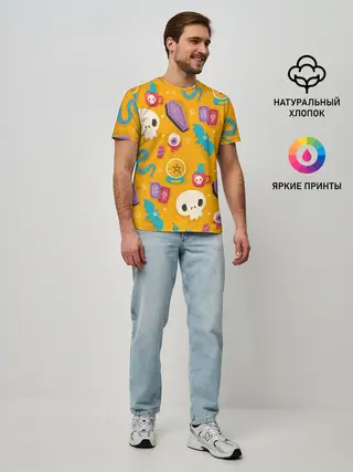 Мужская базовая футболка / Весенний Хэллоуин