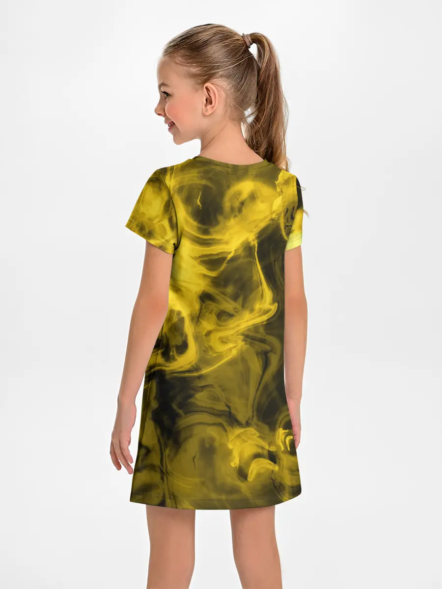 Детское платье / Желтый Неоновый Дым