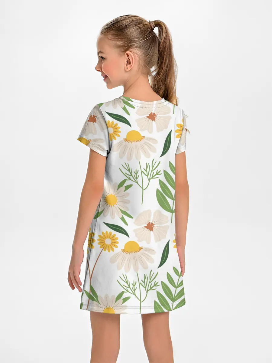 Детское платье / Цветы и листья
