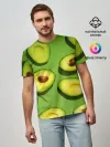 Мужская базовая футболка / АВАКАДО ПАТТЕРН.