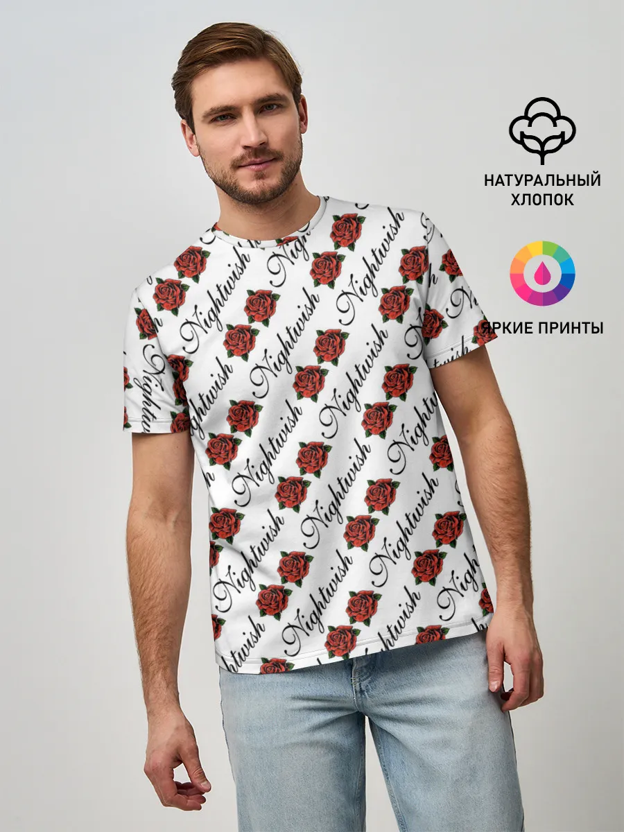 Мужская базовая футболка / Nightwish Roses / Найтвиш