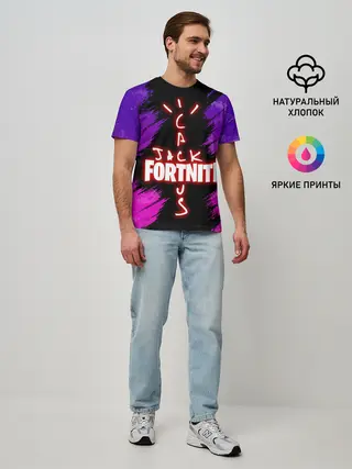 Мужская базовая футболка / FORTNITE X TRAVIS SCOTT