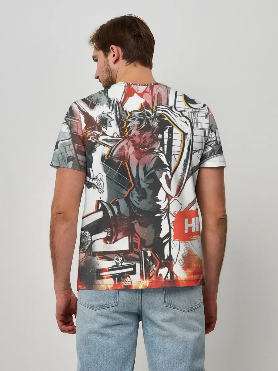 Мужская базовая футболка / Haikyu Haikyuu Haikuu