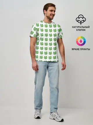 Мужская базовая футболка / лягушки