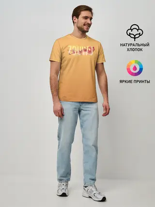 Мужская базовая футболка / Zouwu