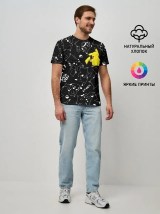 Мужская базовая футболка / ПИКАЧУ