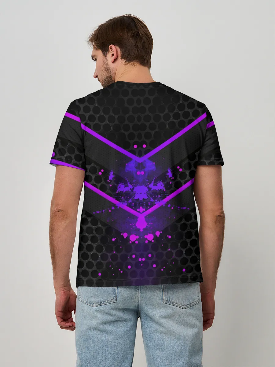 Мужская базовая футболка / Ултрофиолеовый угол 3D