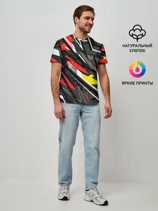 Мужская базовая футболка / Фон. Абстракция.