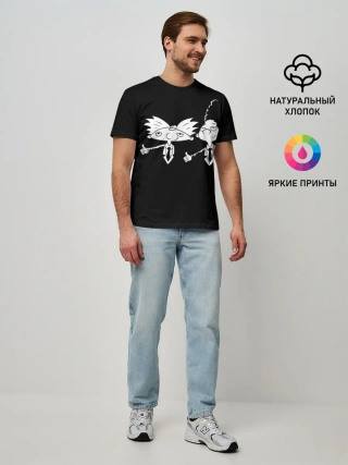 Мужская базовая футболка / Эй, Арнольд