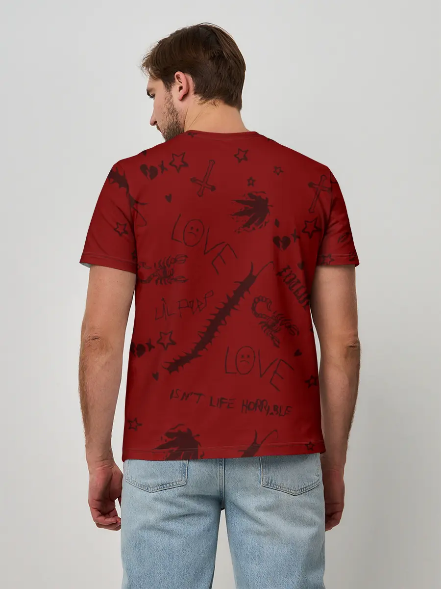 Мужская базовая футболка / LIL PEEP / ЛИЛ ПИП