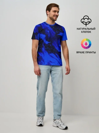 Мужская базовая футболка / СИНИЙ ОГОНЬ
