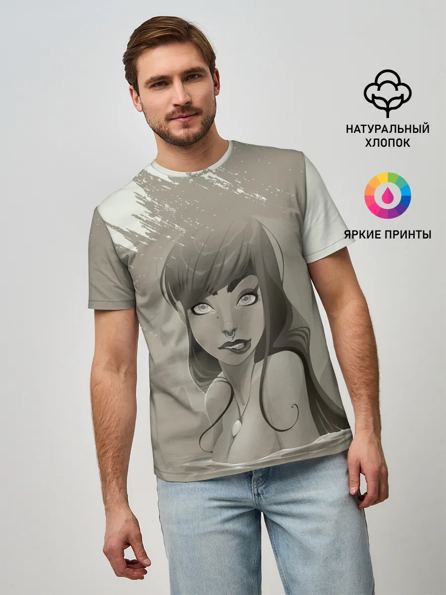 Мужская базовая футболка / Красивая русалка | Beautiful mermaid