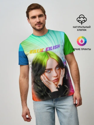 Мужская базовая футболка / BILLIE EILISH / БИЛЛИ АЙЛИШ