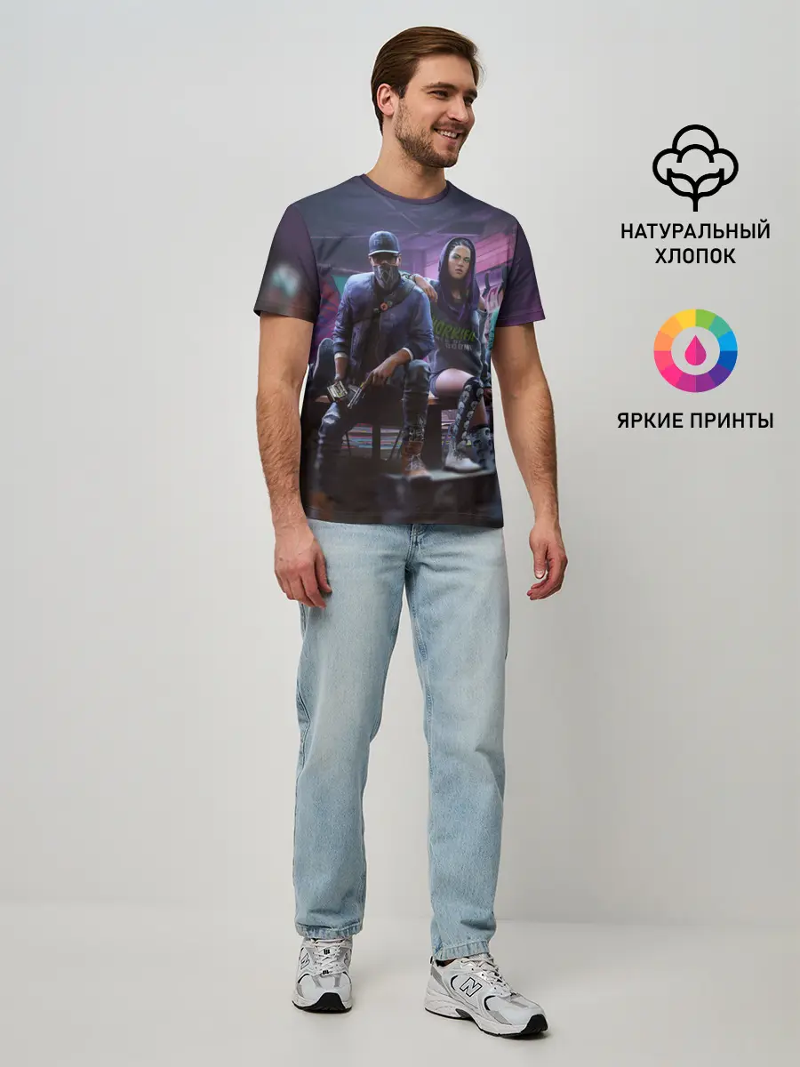 Мужская базовая футболка / Watch dogs