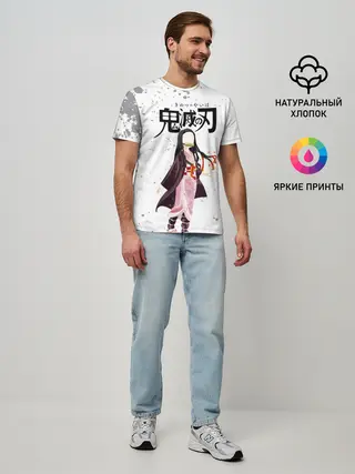 Мужская базовая футболка / Nezuko Kamado Kimetsu no Yaiba