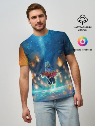 Мужская базовая футболка / Ренгоку Кёджуро Клинок демонов