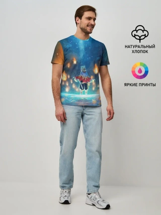 Мужская базовая футболка / Ренгоку Кёджуро Клинок демонов