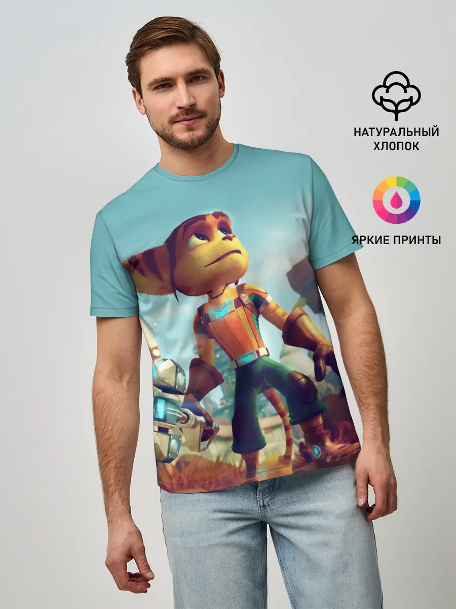 Мужская базовая футболка / Ratchet and Clank
