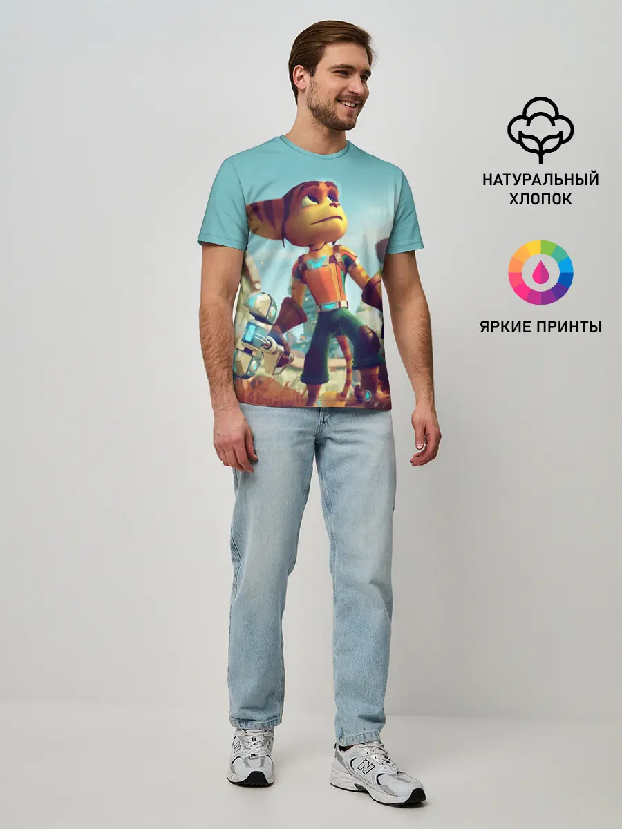Мужская базовая футболка / Ratchet and Clank