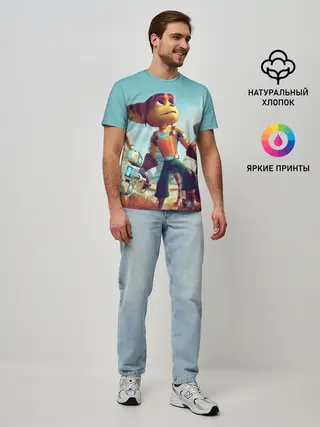 Мужская базовая футболка / Ratchet and Clank