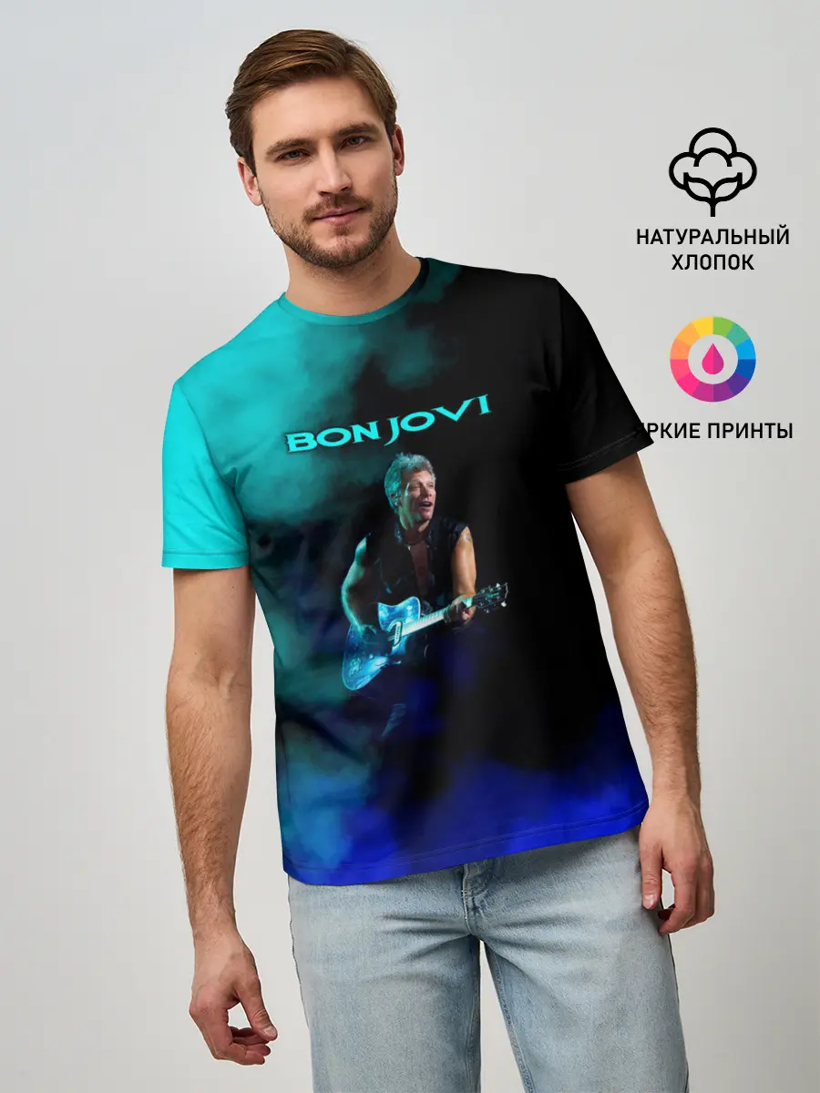 Мужская базовая футболка / Bon Jovi