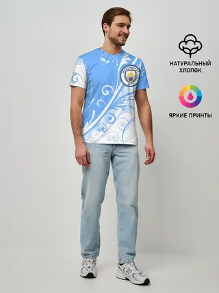 Мужская базовая футболка / MANCHESTER CITY / МАНЧЕСТЕР