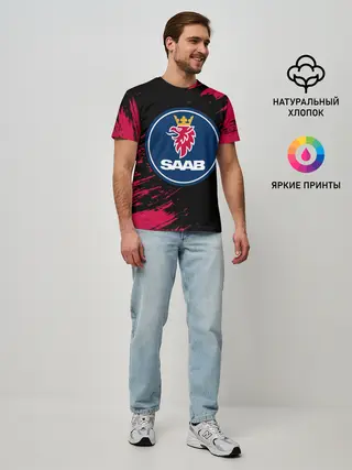 Мужская базовая футболка / SAAB / Сааб