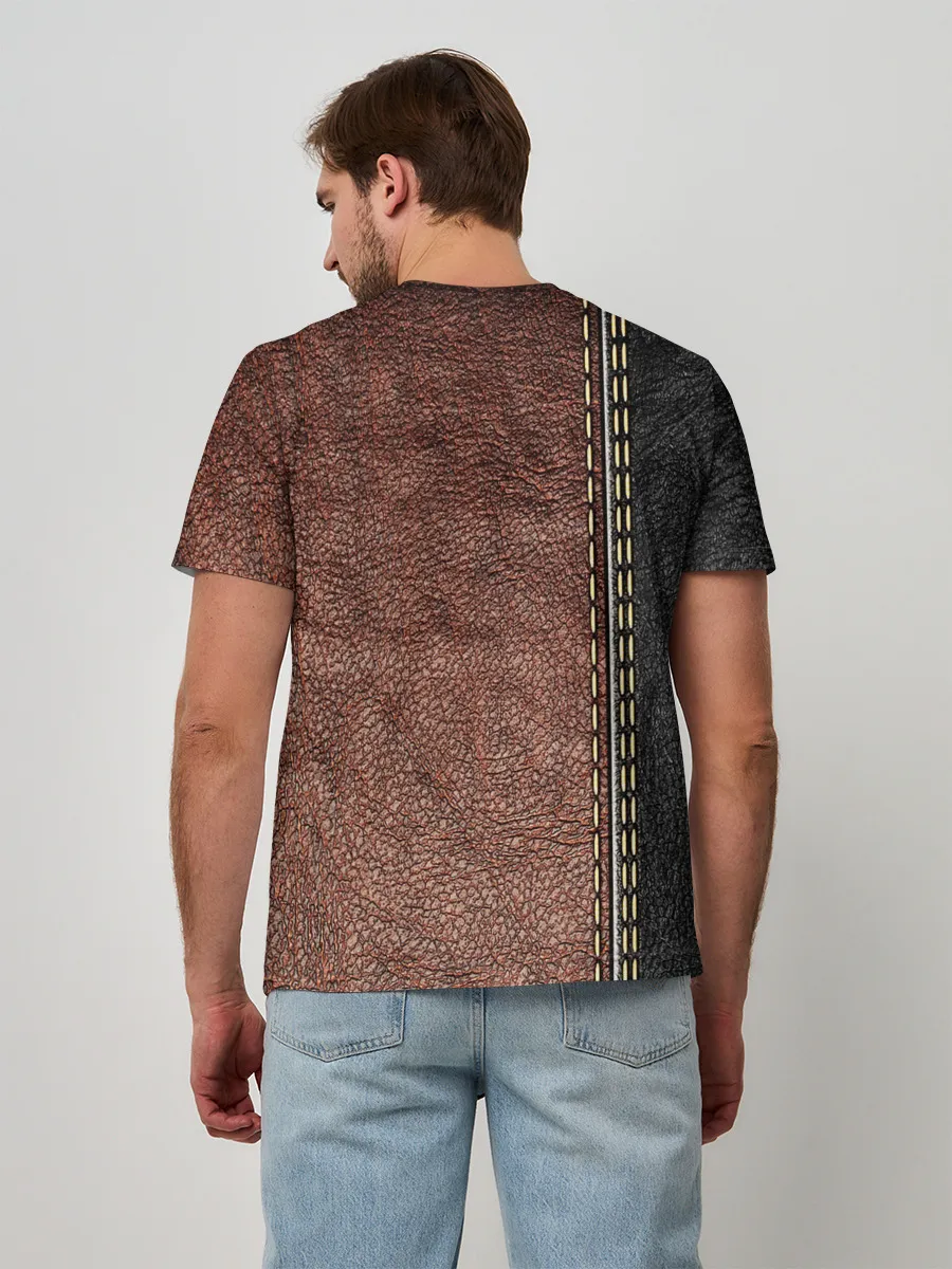 Мужская базовая футболка / Текстура Кожи