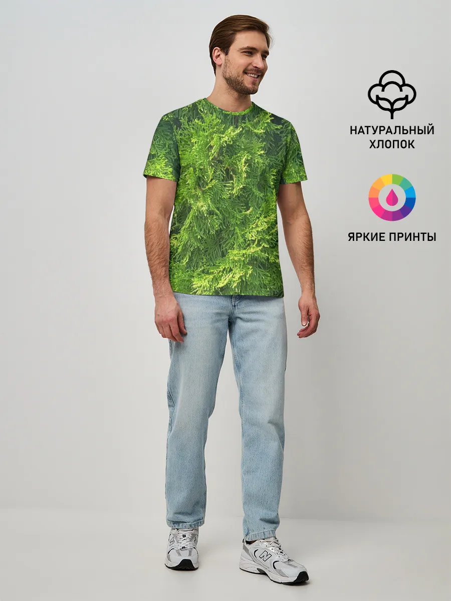Мужская базовая футболка / Хвойная масса