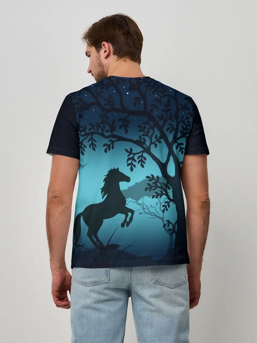 Мужская базовая футболка / Конь