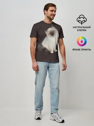 Мужская базовая футболка / Котенок Ми